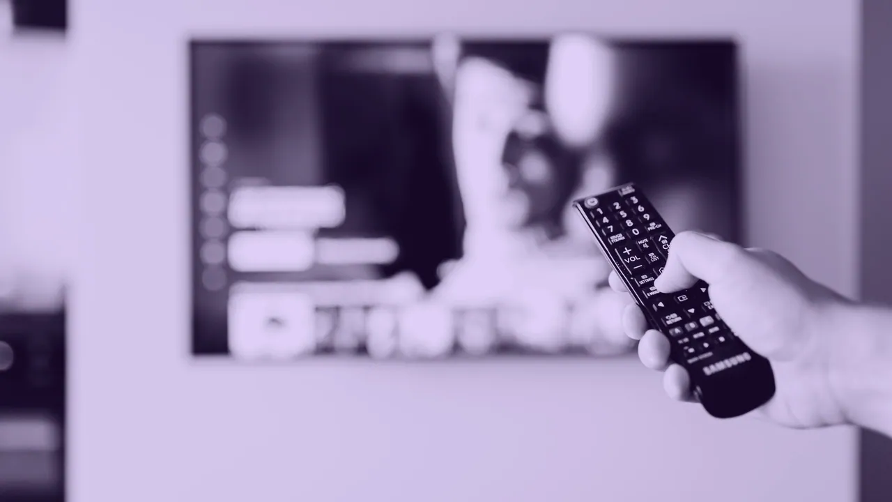 A screen showing motion, caught mid movement.
