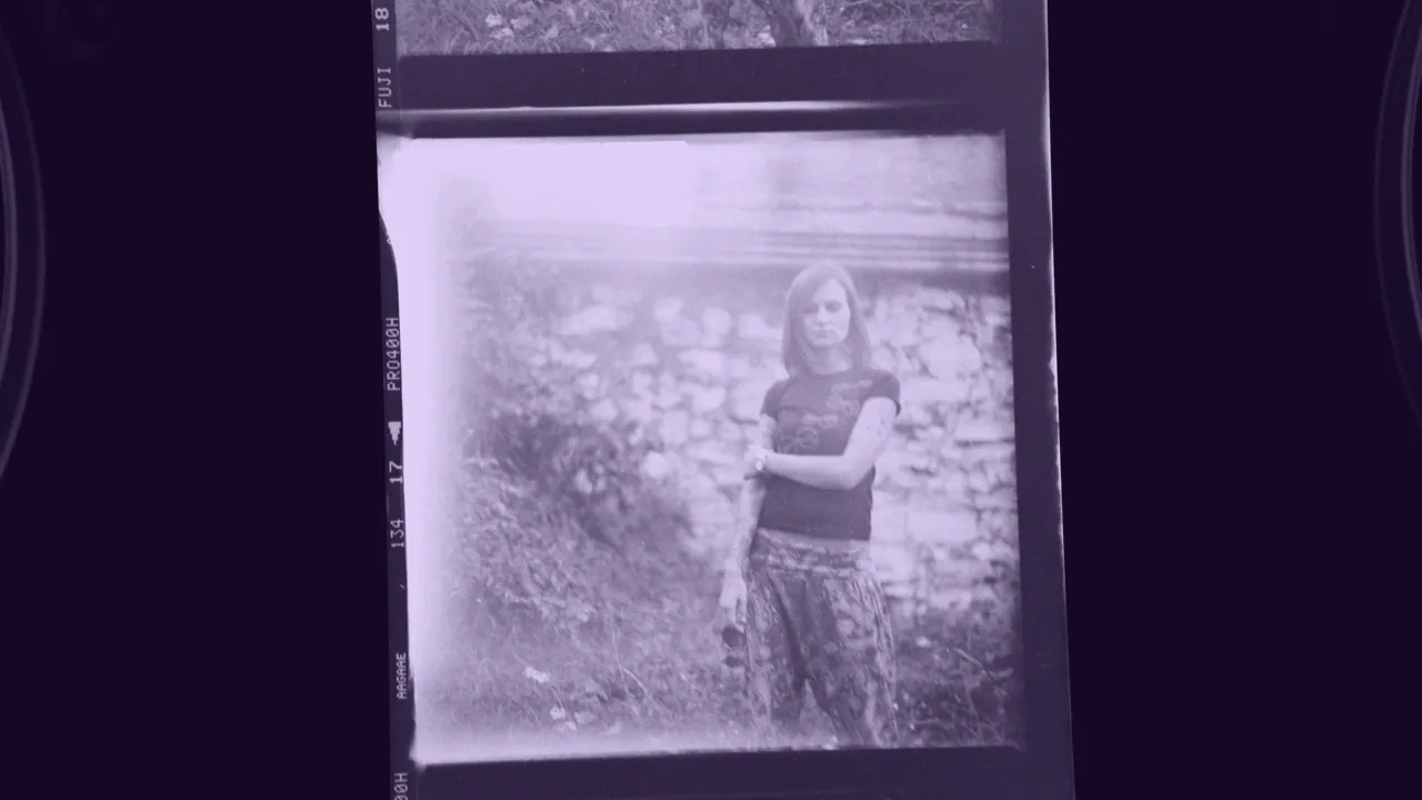 A coarse, grainy image on an old monitor.